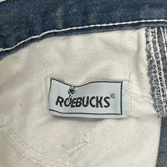 VTG Sears Roebucks Wear Tuff Carpenter Jeans Baggy Wide Leg Men Sz 46x32 Hip Hop - Picture 9 of 9